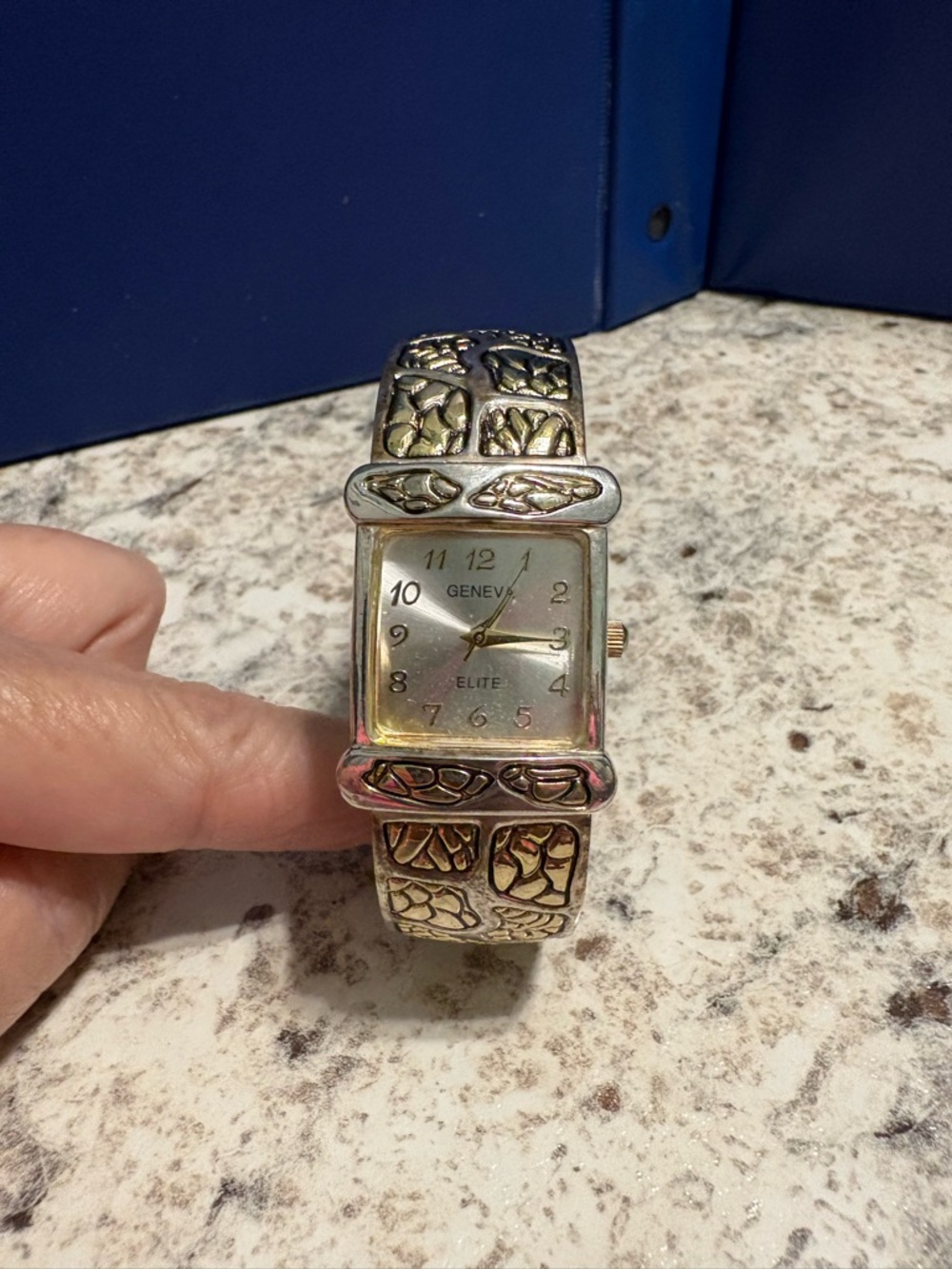 Geneva Women's Two-Tone Ornate Bracelet Watch